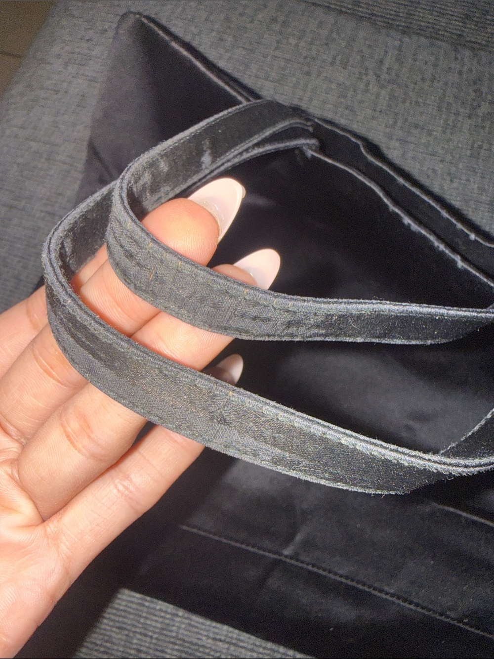 Prada Black Nylon Shopper Tote with Triangle Logo Plaque - Picture 7 of 13